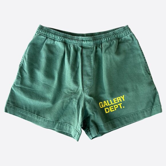 Gallery Dept Green & Yellow Logo Zuma Shorts - Picture 1 of 4